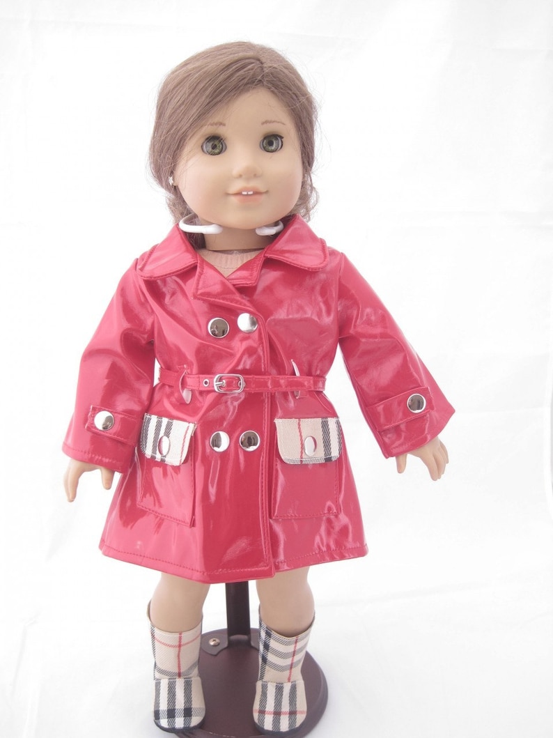 Red Designer Rain Coat and Matching Boots for American Girl Etsy