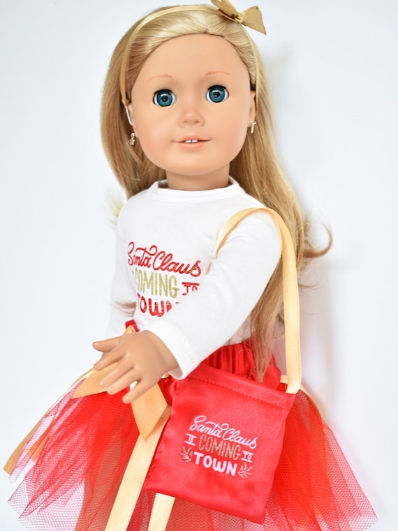 white christmas dresses Cute Christmas Dresses | Santa Double Ruffle Dress main image 0