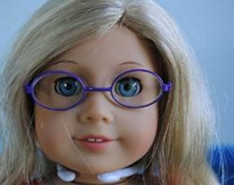 18 Inch Doll Bright Pink, Purple and Blue Doll Glasses