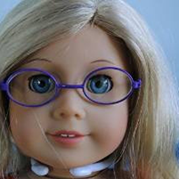 18 Inch Doll Bright Pink, Purple and Blue Doll Glasses