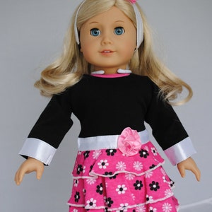 Three-piece Ruffled Dress for 18 Inch Dolls