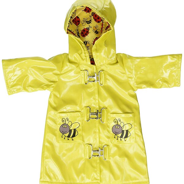 Bee Raincoat for 18 Inch Dolls