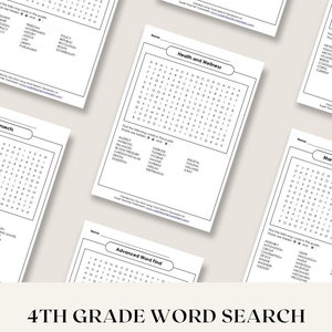 4th Grade Word Search Bundle - Homeschool Curriculum - Digital Download