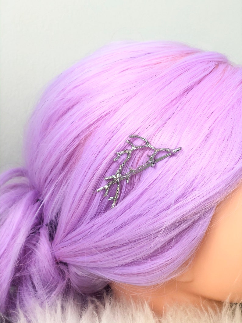 Minimalist Silver Branch Hair Jewelry Hair Pin Bridal Jewelry Accessory Minimalist Art Deco Chic Bride Bridesmaid Special Occasion Wedding