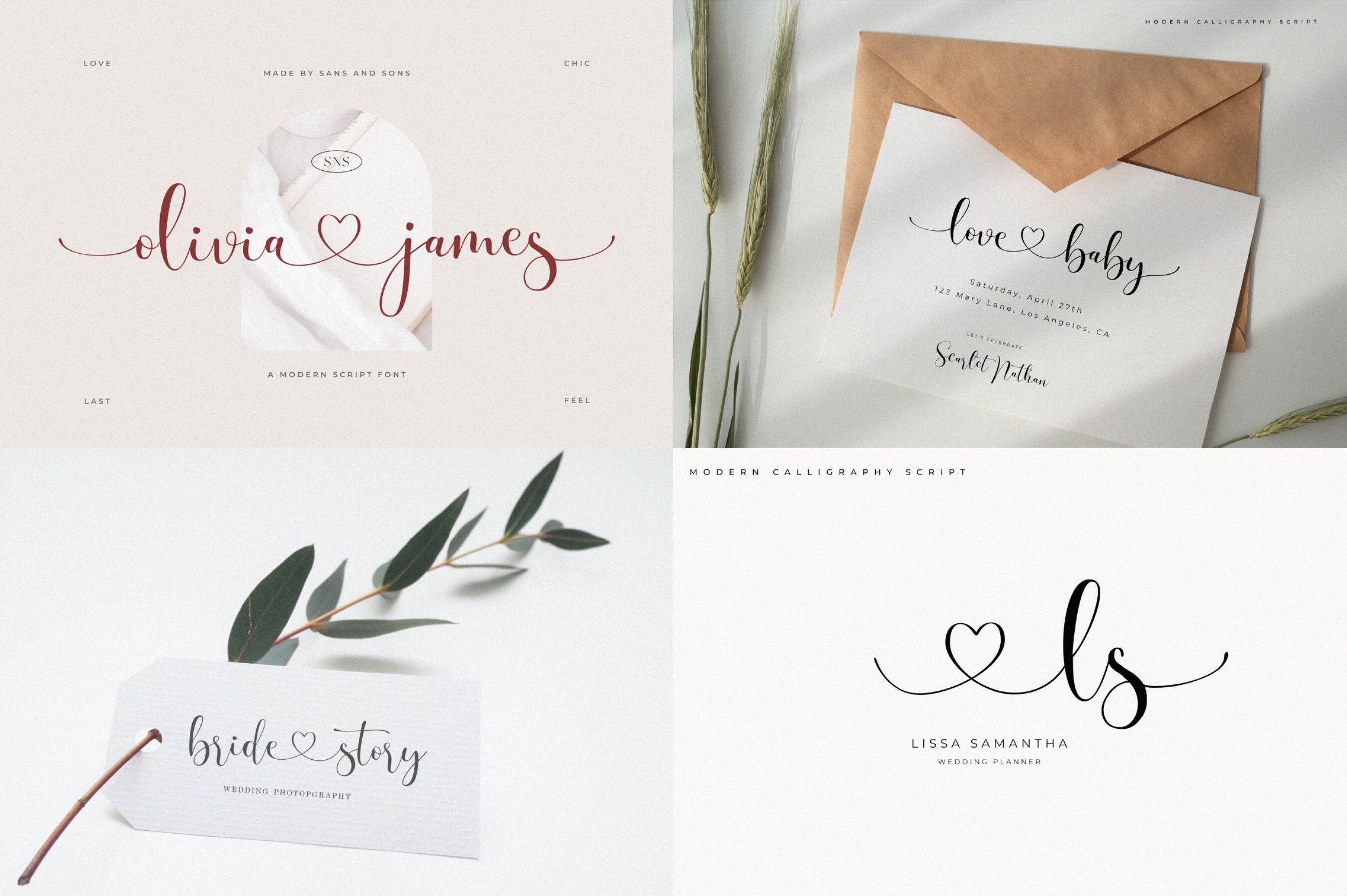 Heart Font Bundle - Valentine's Day Fonts, Cute Fonts, Heart Font ...