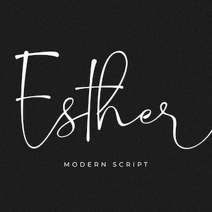 Esther Script: caligrafía moderna, Fuentes Cricut, Fuentes para Cricut, Manuscrita, Fuentes de silueta, Fuente de boda, Fuente Script