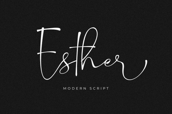 Esther Script - Modern Calligraphy, Cricut Fonts, Fonts for Cricut, Handwritten, Silhouette Fonts, Wedding Font, Script Font
