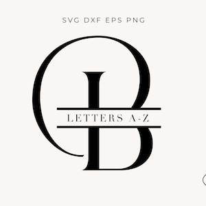 París - Split Monogram SVG, Split Monogram Letters, Split Alphabet Svg, Split Svg Cut Files, Cricut Svg Silhouette, Split Font, Letter Svg