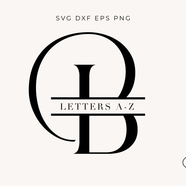 Paris - Split Monogram SVG, Split Monogram Letters, Split Alphabet Svg, Split Svg Cut Files, Cricut Svg Silhouette, Split Font, Letter Svg