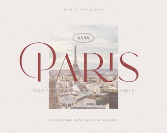 Hello Paris Sans Font – Modern Logo & Wedding Font (Procreate, Canva)