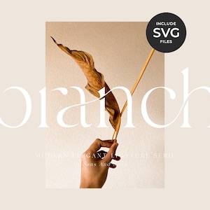 Branch - Czcionka Procreate, Czcionka Cricut, Czcionka zaproszenia ślubnego, Czcionka logo, Czcionka nowoczesna, Czcionka boho, Czcionka brandingowa, Cricut Svg,