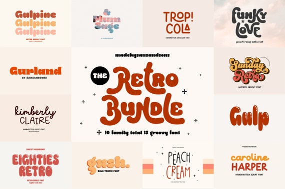 Retro Font Bundle