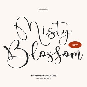 Misty Blossom Handwritten Font: Quirky Script for Cricut