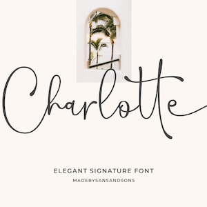 Charlotte - Kalligraphie Schrift, Hochzeit Schrift, Moderne Schrift, Schreibschrift, Cricut Schrift, Schreibschrift Schrift, Canva Schrift, Handgeschriebene Schrift, Procreate