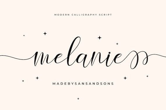 Melanie In Cursive Letters