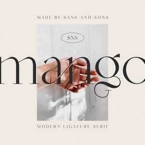 Mango - Cricut Schriftart, Procreate Schriftart, Logo Schriftart, Moderne Schriftart, Boho Schriftart, Branding Schriftart, Hochzeitsschriftart, Bauernhaus Schriftart, Canva Schriftart