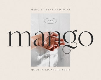 Mango - Cricut Font, Procreate Font, Logo Font, Modern Font, Boho Font, Branding Font, Wedding Font, Farmhouse Font, Canva Font