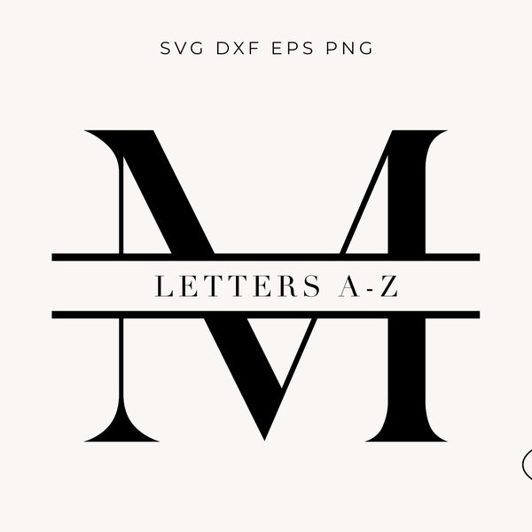 Paris - Split Monogram SVG, Split Monogram Letters, Split Alphabet Svg, Split Svg Cut Files, Cricut Svg Silhouette, Split Font, Letter Svg