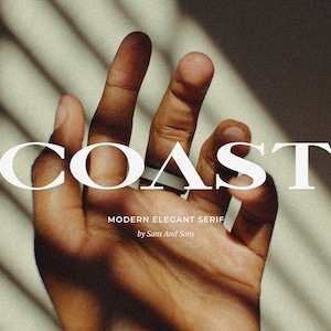 Coast - Elegant Serif, Procreate-lettertype, Cricut-lettertype, Lettertype huwelijksuitnodiging, Logo-lettertype, Modern lettertype, Boho-lettertype, Branding-lettertype, Canva-lettertype