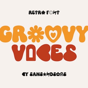 Groovy Vibes - Retro Font, Graphic Font, Boho Font, Wedding Font, Logo Font, Canva Font, Groovy Font, Cricut Font, Procreate Font, Branding