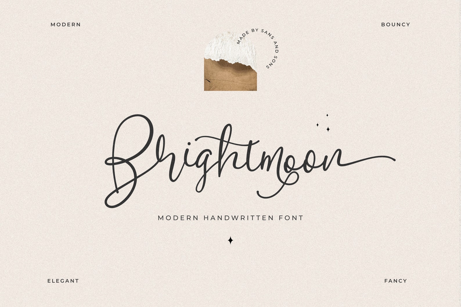 Brightmoon Modern Calligraphy Font Wedding Font Signature | Etsy