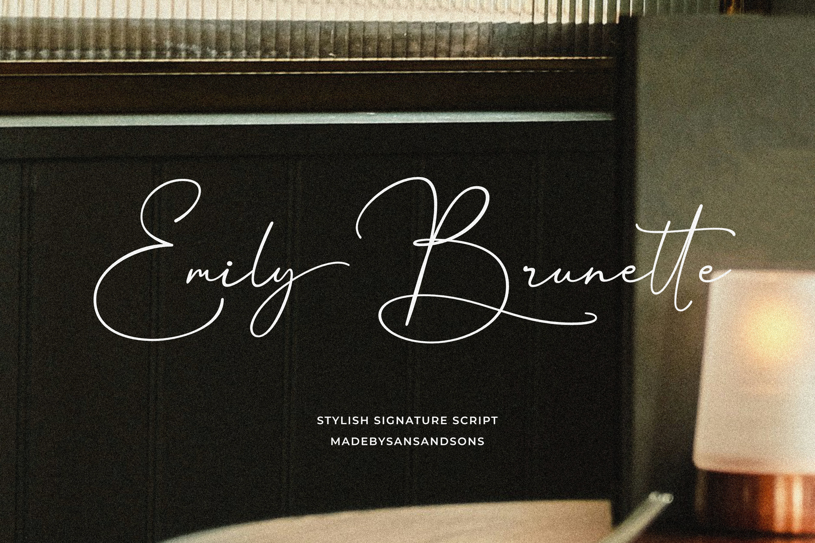 Emily Brunette Script Font: Modern Calligraphy, Wedding Font - Etsy