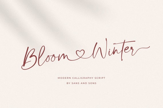 Bloom Winter - Modern Calligraphy Font