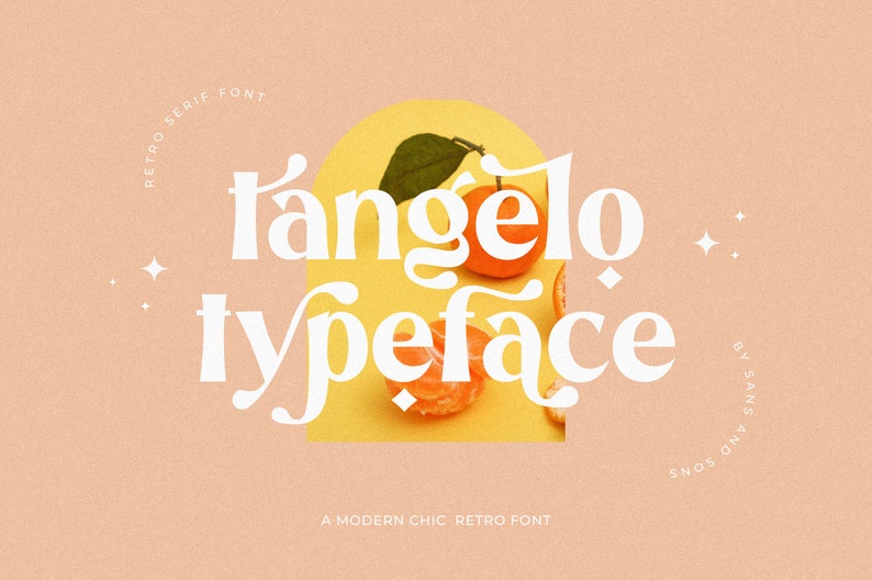 Tangelo - Retro Font, Groovy Font, Modern Font, Boho Font, Branding Font, Wedding Font, Cricut Font, Farmhouse Font, Modern Font 