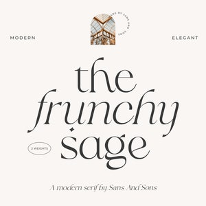 Frunchy Serif - Ästhetische Schriftart, Logo-Schrift, Boho-Schrift, moderne Serif-Schrift, Canva-Schrift, Cricut-Schrift, Planer-Schrift, Hochzeits-Schrift, Procreate-Schrift