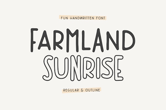 Farmland Sunrise - Handwritten Sans Font, Thin Font, Fonts for Cricut, Farmhouse Fonts, Tall Font, Country Font, Procreate Fonts, Boho Font