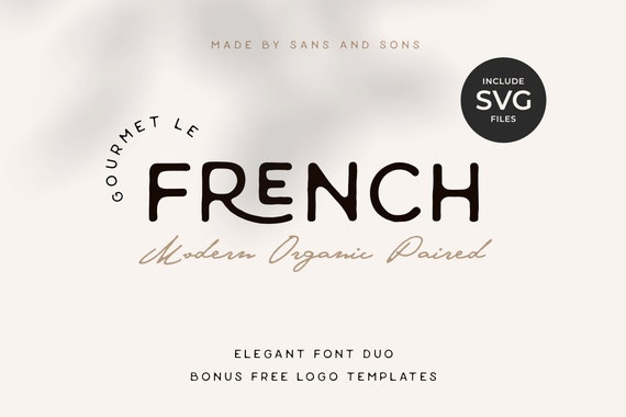 Le French - Modern Organic Font Duo