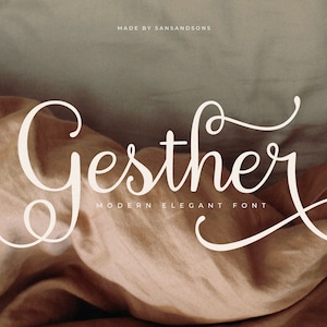 Gesther - Wedding Font, Lovely Font, Kalligrafie Schrift, handschriftliche Schriftart, Cricut Font, Script Font, Wedding Font, Modern Font, Canva Font
