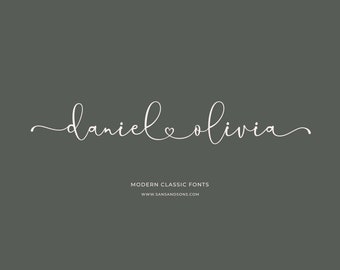 Antlers Script Font: Modern Calligraphy Wedding Font