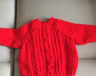 Baby Aran style jumper