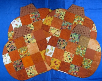Patchwork Pumpkins set of 4