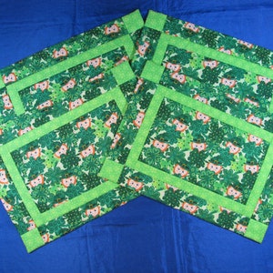 Jolly Leprechauns Placemats, St. Patrick&#39;s Day Placemats, Irish Placemats Set of Four