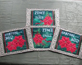 CHRISTMAS POINSETTIA Placemats