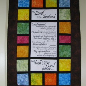 The Lord Is My Shepherd - Psalm 23 Wall Hanging