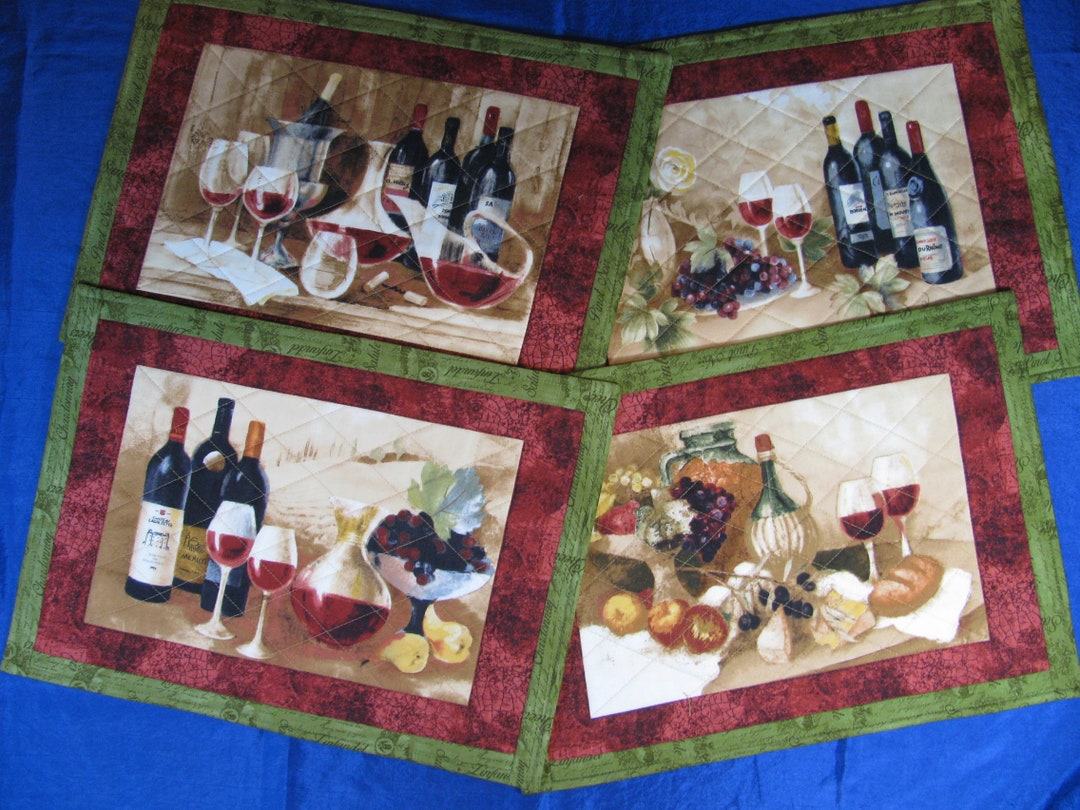 Wine Glass Placemats - Etsy