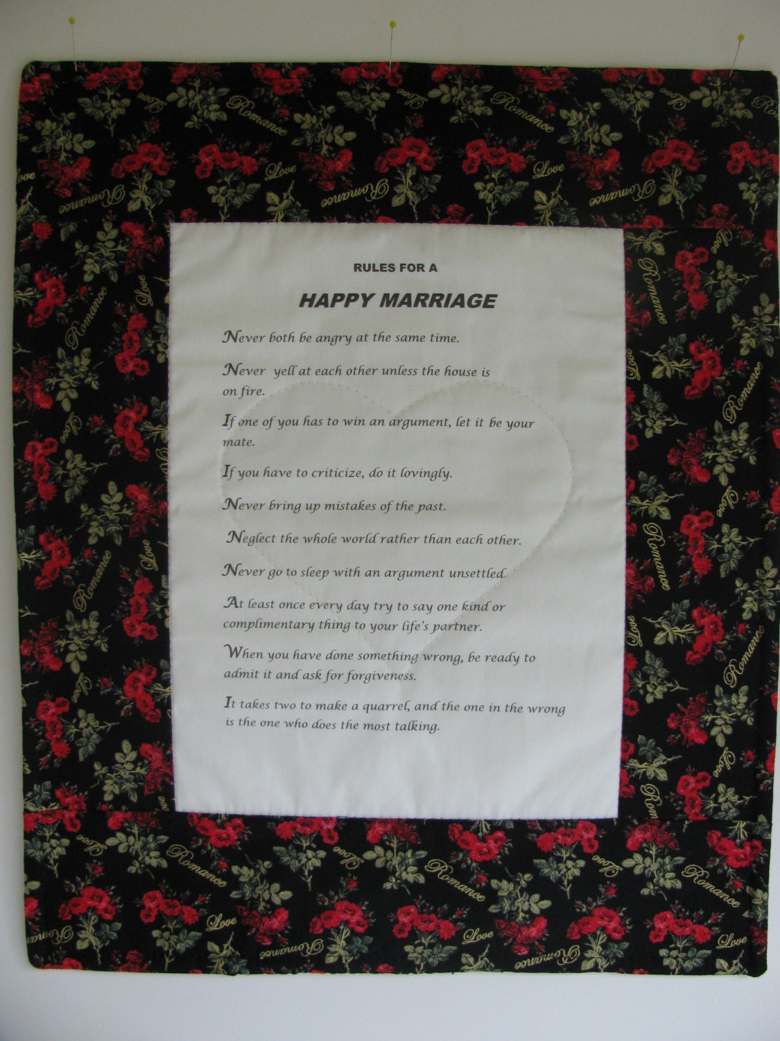 Happy Marriage Wall Hanging Rules for a Happy Marriage Etsy