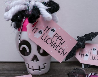 Happy Halloween gift tags- pink | Halloween Activity | Halloween Printable