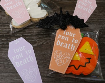 Love you to death coffin gift tags | Halloween Activity | Halloween Printable