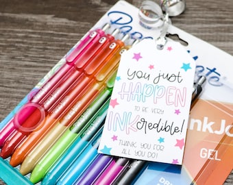 Ink credible teacher | Teacher appreciation printable tags | Teacher Appreciation | Teacher Gifts | Teacher Gift Tags