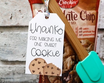 one smart cookie | Teacher appreciation printable tags | Teacher Appreciation | Teacher Gifts | Teacher Gift Tags