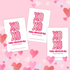 Cartes XOXO Saint-Valentin