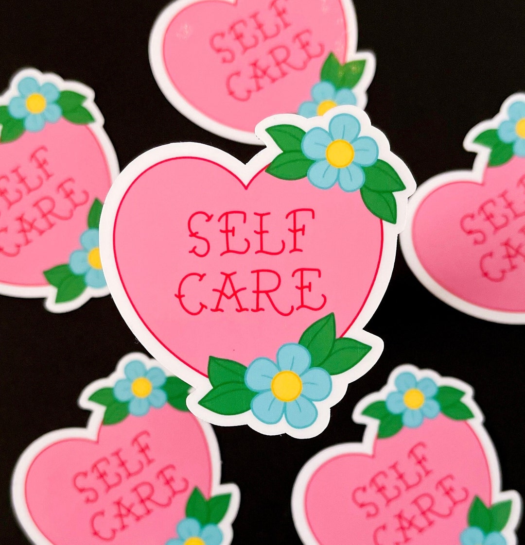 Self Care Sticker | Self Care Tattoo Style Sticker | Laptop Sticker ...