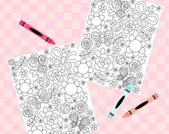 Spring coloring pages | floral coloring pages | Ipad coloring pages | Digital Coloring Pages | Coloring Pages | Coloring | Ipad Coloring