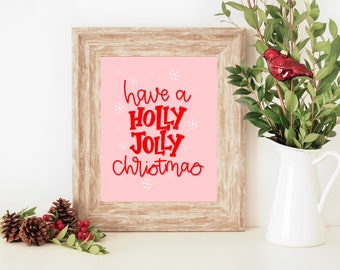 Holly Jolly Christmas Printable | Christmas Printable | Christmas Decor