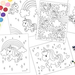 Unicorn Coloring Pages | Digital Coloring Pages | Coloring Pages | Coloring | Ipad Coloring | Binder Covers