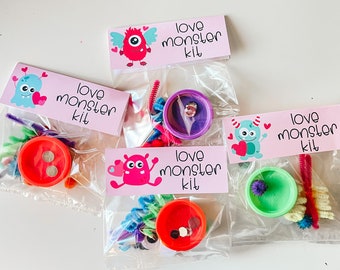 Love Monster Playdoh Valentine’s Cards | Valentines Day Cards | Classroom Cards | Classroom Valentines